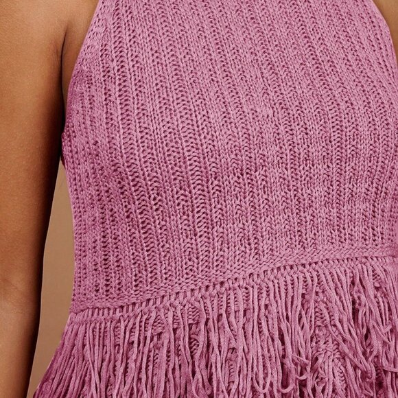 Pink Chic Women's Sleeveless Knitted Top summer vacay - Picture 7 of 7